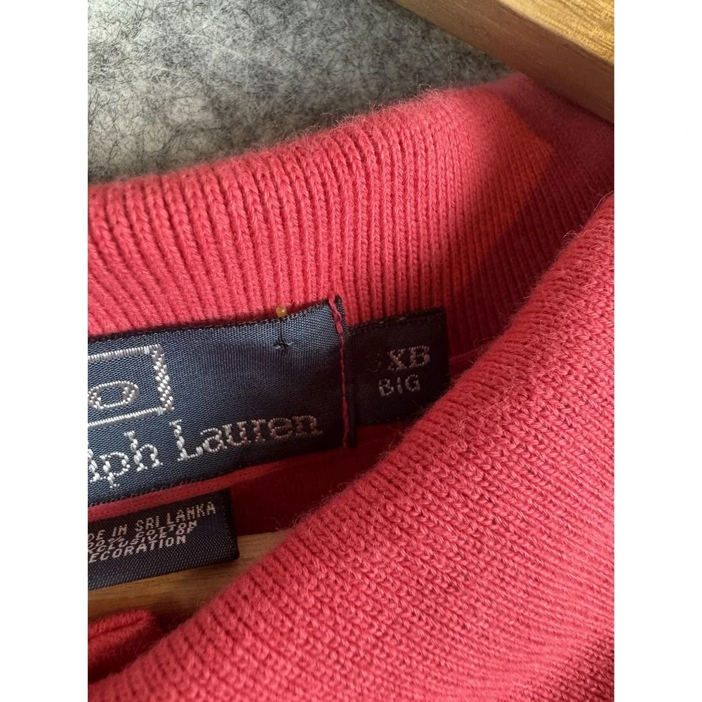 Ralph Lauren Polo Shirt Mens 3XB Big Pink Short‎ Sleeve Pony Casual Logo Rugby